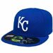 Kansas City Royals 59FIFTY Authentic Home Game Fitted Hat As Seen on MLB Players On Field Highest Quality New Era 100 Percent Wool MLB Major League Baseball Team Logo Offcially Licensed Fashion Adult Baseball Hat