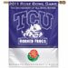 2011 Rose Bowl TCU Horned Frogs Vertical Banner Flag 27 in. X 37 in. - Vertical Indoor or Outdoor Use - Texas Christian University Official University of Wisconsin Badgers 2011 Rose Bowl Pasadena Licensed Flag - 37719011