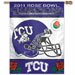 2011 Rose Bowl Champions TCU Vertical Banner Flag 27 in. X 37 in. - Vertical Indoor or Outdoor Use - Texas Christian University Official University of Wisconsin Badgers 2011 Rose Bowl Pasadena Licensed Flag