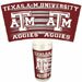 Texas A&M University Drink Tumbler Set 24 Oz Set of 2 Cups - Aggies - NCAA Sports Team Logo Double Wall Insulation, Sweatproof, and Top Rack Diswasher Safe Cup or Mug - Game Day, Tailgate, Party, or at Home
