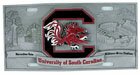 South Carolina Gamecocks Heavy Metal 3D Team Logo Style Car Sports License Plate Awesome High Quality Heavy Metal Construction for Any NCAA College Sports Fan's Automobile or Just Display this Baby at Home or Work - CVP63