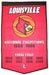 Louisville Cardinals Basketball National Champions Banner 23.5 in. X 38 in. - Huge Dynasty Collection High Quality Collector Museum Quality NCAA College Sports Genuine Wool Blended Banner Flag or Pennant - 76055