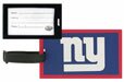 New York Giants NFL Team Logo Rubber Luggage Tag 4 3/8 in. X 2 5/8 in. with 8 1/4 Strap - Identify Your Luggage, Briefcase, or Golf Bag - Includes Insert Card for Contact Information or Slide Your Business Card In - FLT090