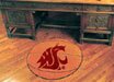 Washington State Cougars NCAA College Team Logo Basketball Shaped Welcome Floor Rug or Mat 29 in. Round w/Non-Skid Backing - Put this Baby in Any Room - Dorm Room, Home, Garage, Basement, or Fishing Cabin NCAA Mat - 626