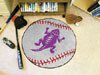 Texas Christian University TCU Horned Frogs NCAA College Team Logo Baseball Shaped Welcome Floor Rug or Mat 29 in. Round w/Non-Skid Backing - Put this Baby in Any Room - Dorm Room, Home, Garage, Basement, or Fishing Cabin NCAA Mat - 2711