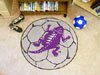 Texas Christian University TCU Horned Frogs NCAA College Team Logo Soccer Shaped Welcome Floor Rug or Mat 29 in. Round w/Non-Skid Backing - Put this Baby in Any Room - Dorm Room, Home, Garage, Basement, or Fishing Cabin NCAA Mat - 2710