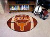 Universtiy of Texas Longhorns NCAA College Team Logo Football Shaped Welcome Floor Rug or Mat 22 in. X 35 in. w/Non-Skid Backing - Put this Baby in Any Room - Dorm Room, Home, Garage, Basement, or Fishing Cabin NCAA Mat - 3169