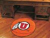 University of Utah Utes NCAA College Team Logo Basketball Shaped Welcome Floor Rug or Mat 29 in. Round w/Non-Skid Backing - Put this Baby in Any Room - Dorm Room, Home, Garage, Basement, or Fishing Cabin NCAA Mat - 3130