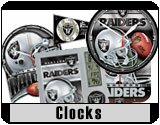 Oakland Raiders NFL Football Wall Clocks