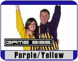 Purple/Yellow Striped Game Day Bib Overalls